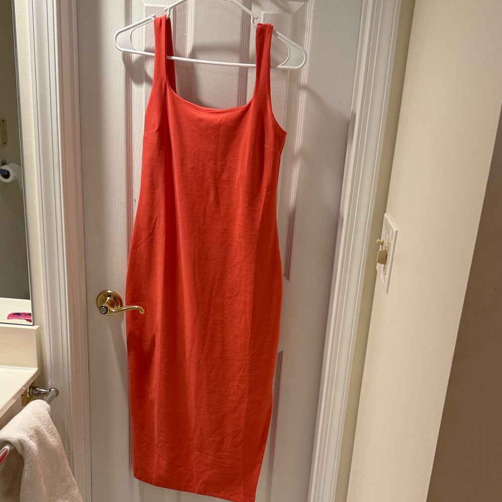 Beyond Yoga Spacedye Coral Midi Dress